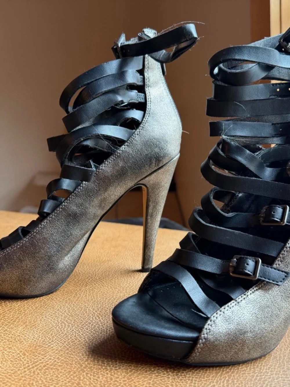 Sam Edelman Strappy Cage Heels – Size 7.5 ✨ Bold Gladiator Style Stilettos